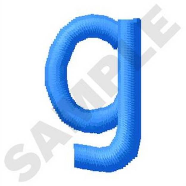 Picture of Lower Case G Machine Embroidery Design