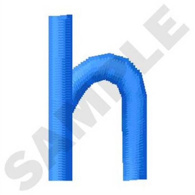 Picture of Lower Case H Machine Embroidery Design