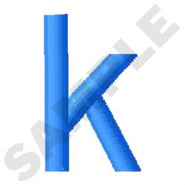 Picture of Lower Case k Machine Embroidery Design