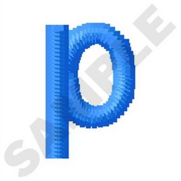 Picture of Lower Case P Machine Embroidery Design