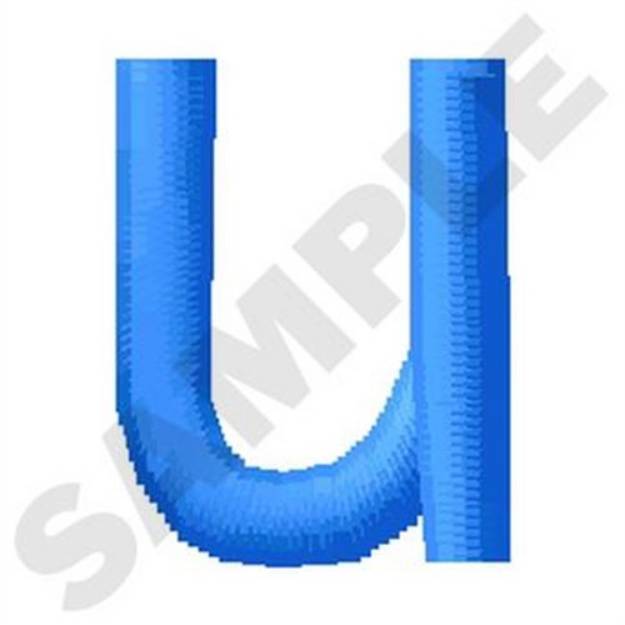 Picture of Lower Case U Machine Embroidery Design