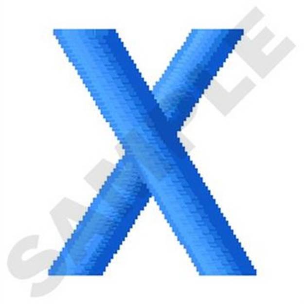 Picture of Lower Case X Machine Embroidery Design