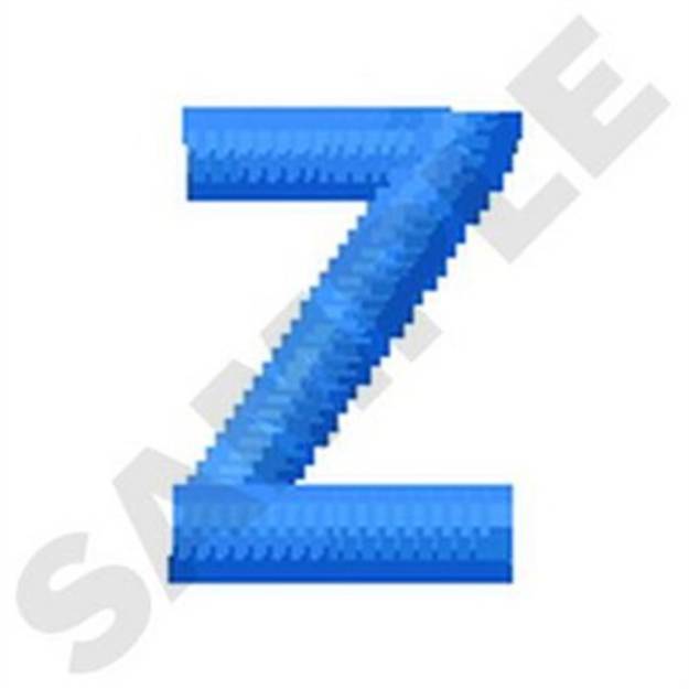 Picture of Lower Case Z Machine Embroidery Design
