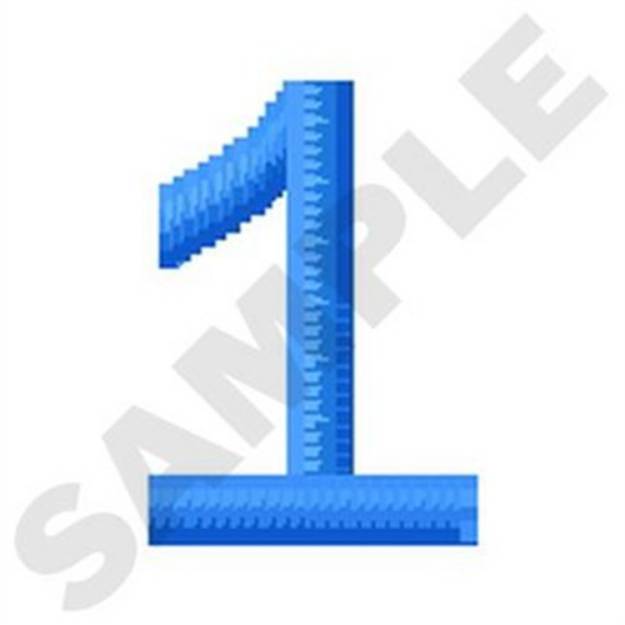 Picture of Number One Machine Embroidery Design