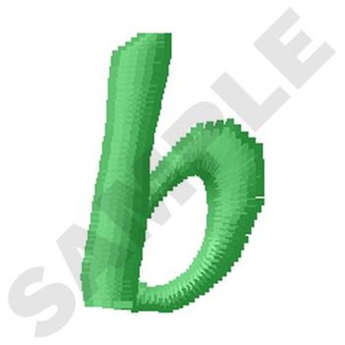 Inky Dinky Lowercase B Machine Embroidery Design