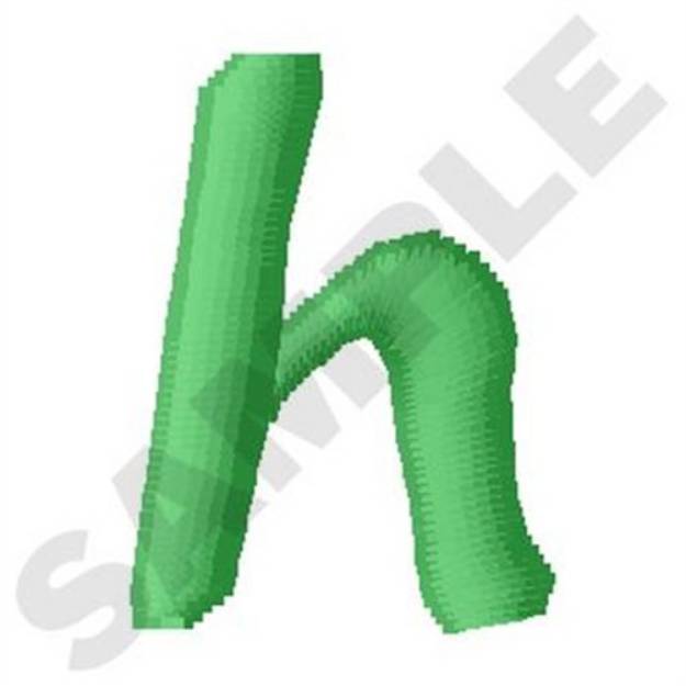 Picture of Inky Dinky Lowercase H Machine Embroidery Design