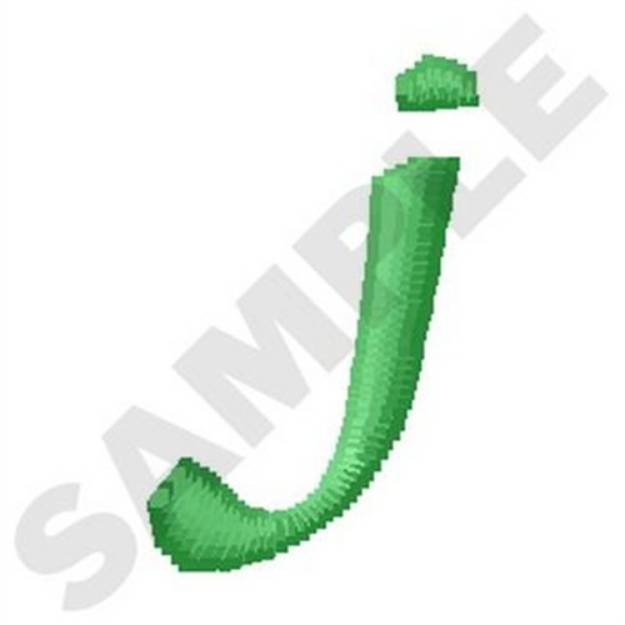 Picture of Inky Dinky Lowercase J Machine Embroidery Design