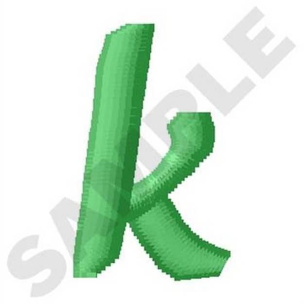 Picture of Inky Dinky Lowercase K Machine Embroidery Design