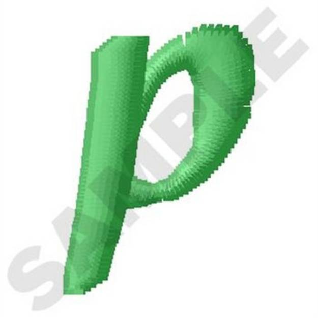 Picture of Inky Dinky Lowercase P Machine Embroidery Design