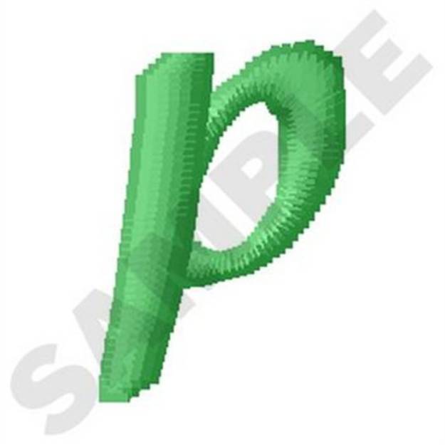 Picture of Inky Dinky Lowercase P Machine Embroidery Design