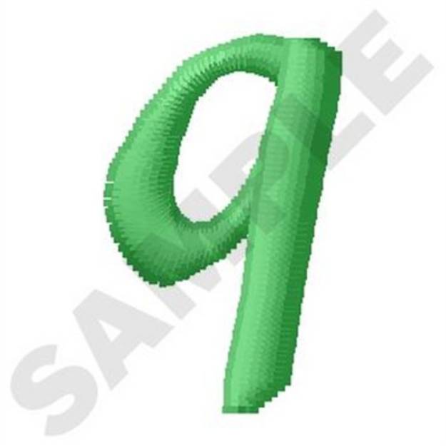 Picture of Inky Dinky Lowercase Q Machine Embroidery Design