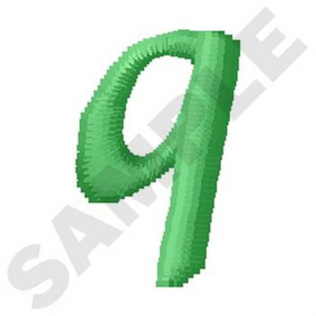 Picture of Inky Dinky Lowercase Q Machine Embroidery Design