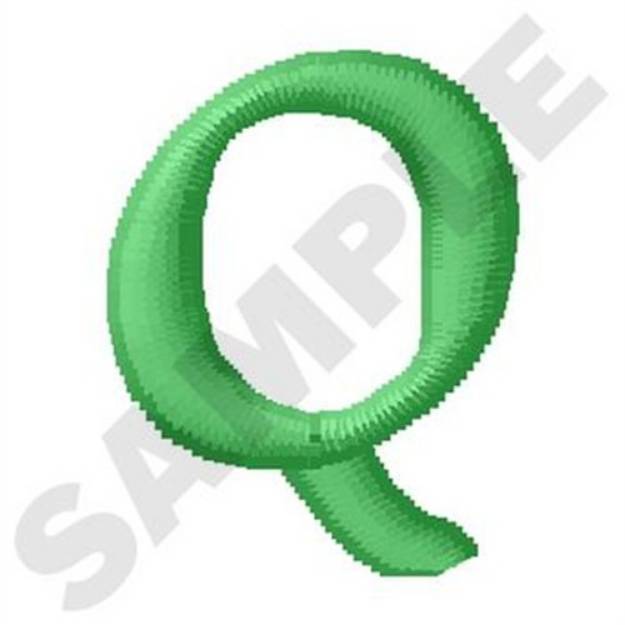 Picture of Inky Dinky Uppercase Q Machine Embroidery Design