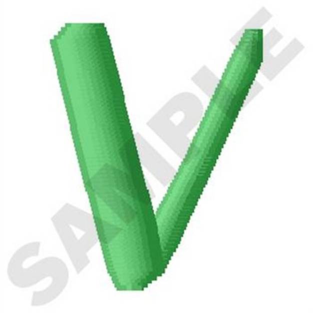 Picture of Inky Dinky Uppercase V Machine Embroidery Design