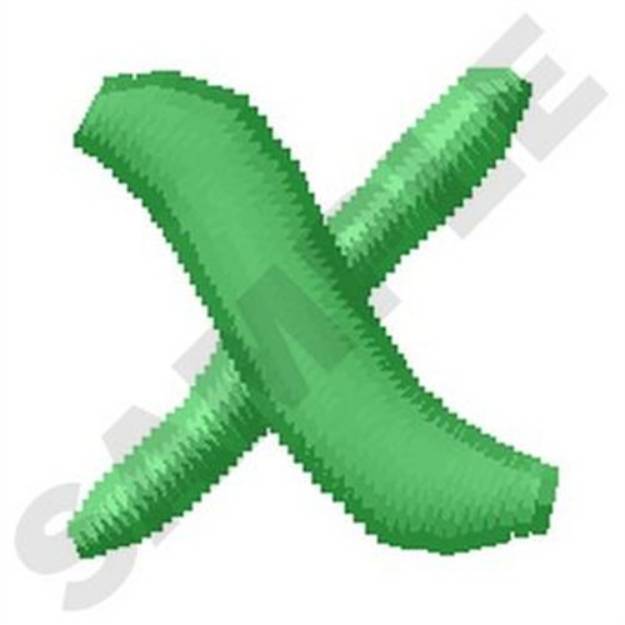 Picture of Inky Dinky Lowercase X Machine Embroidery Design