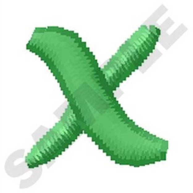 Picture of Inky Dinky Lowercase X Machine Embroidery Design