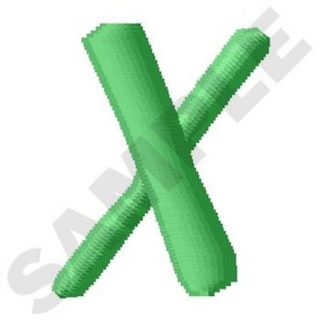 Picture of Inky Dinky Uppercase X Machine Embroidery Design