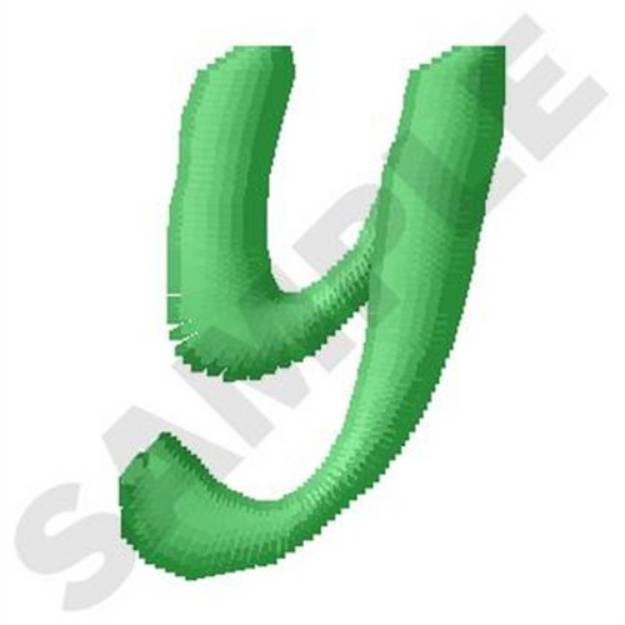 Picture of Inky Dinky Lowercase Y Machine Embroidery Design