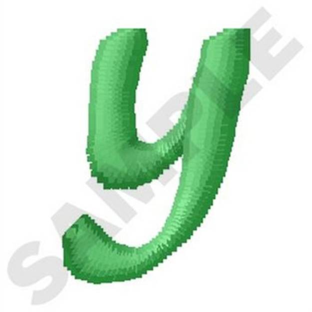 Picture of Inky Dinky Lowercase Y Machine Embroidery Design