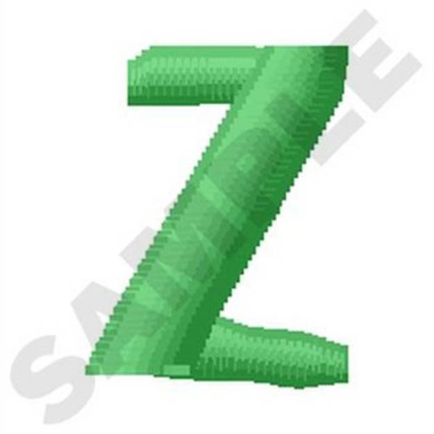 Picture of Inky Dinky Lowercase Z Machine Embroidery Design