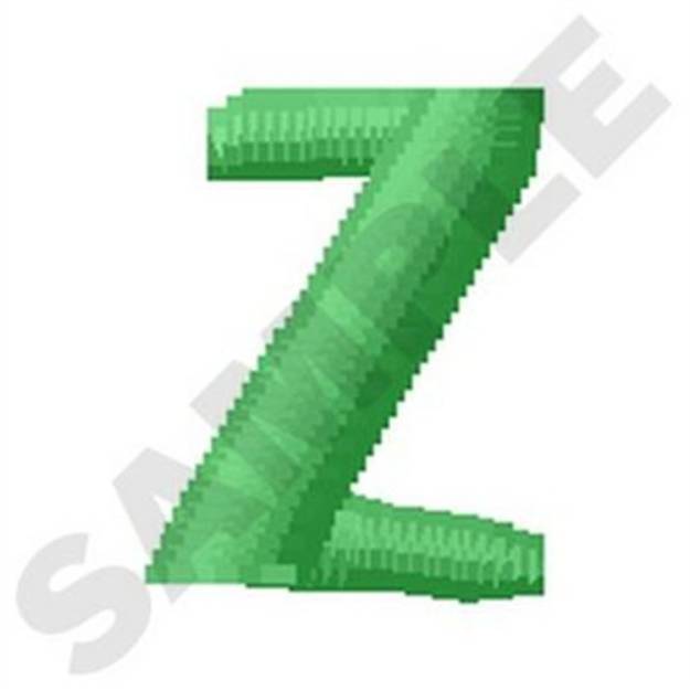 Picture of Inky Dinky Lowercase Z Machine Embroidery Design