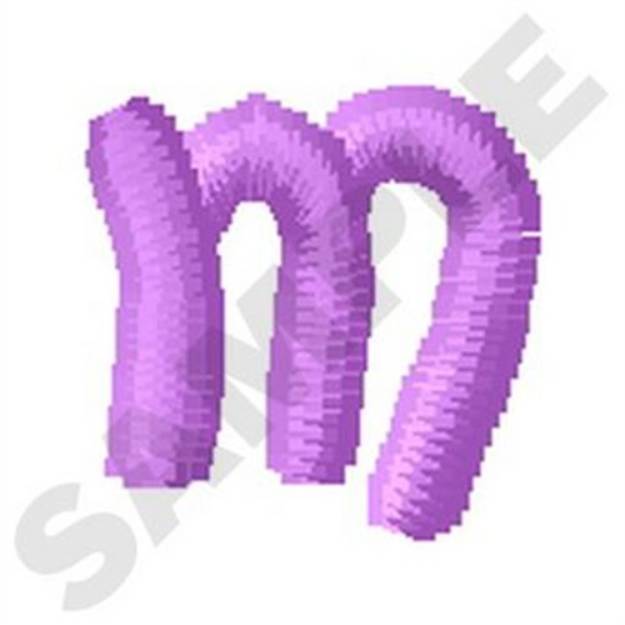 Picture of Ziggy Zoe Lowercase M Machine Embroidery Design