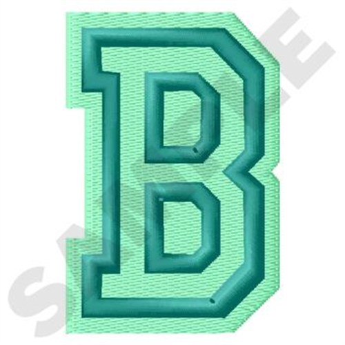 Jersey Letter B Machine Embroidery Design