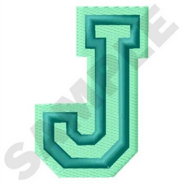 Picture of Jersey Letter J Machine Embroidery Design