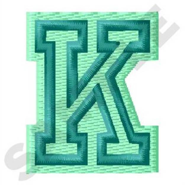 Picture of Jersey Letter K Machine Embroidery Design