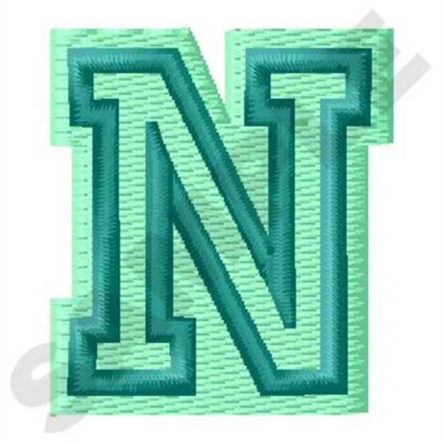 Picture of Jersey Letter N Machine Embroidery Design