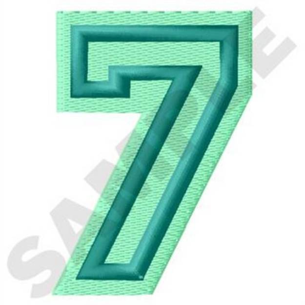 Picture of Jersey Number 7 Machine Embroidery Design