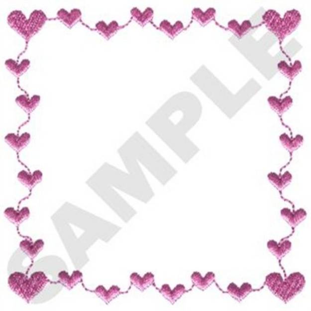 Picture of Hearts Frame Machine Embroidery Design