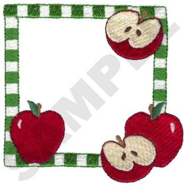 Picture of Apple Frame Machine Embroidery Design