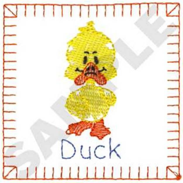 Picture of Duck Quilt Square Machine Embroidery Design