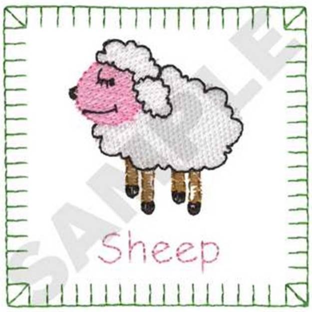 Picture of Sheep Quilt Square Machine Embroidery Design