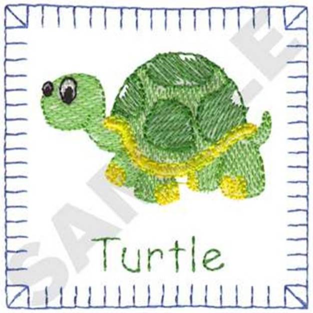 Picture of Turtle Quilt Square Machine Embroidery Design