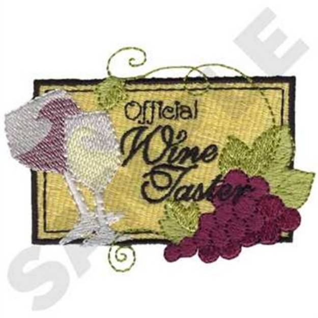 Picture of Official Wine Taster Machine Embroidery Design