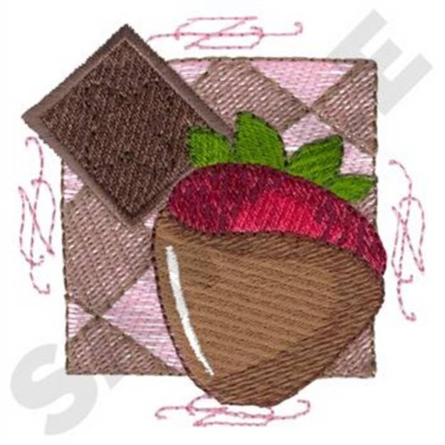 Picture of Chocolate Strawberry Machine Embroidery Design