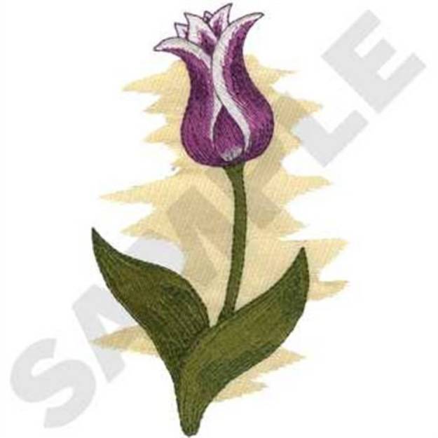 Picture of Lily Flowered Tulip Machine Embroidery Design