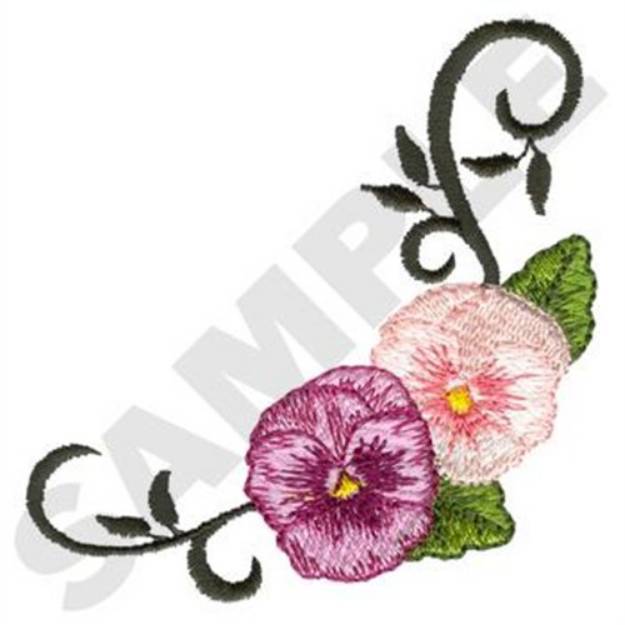 Picture of Pansy Corner Machine Embroidery Design