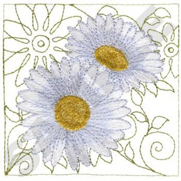 Picture of Daisy Quilt Square Machine Embroidery Design