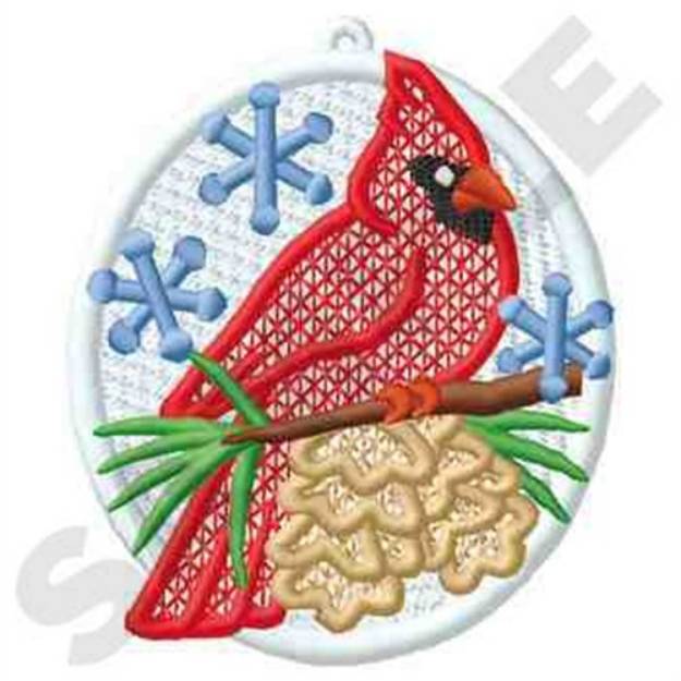 Picture of Winter Cardinal Machine Embroidery Design