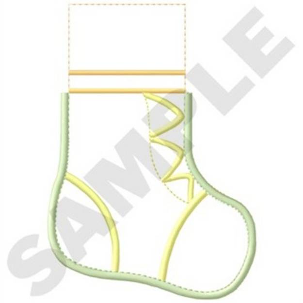 Picture of Baby Bootie Gift Bag (front) Machine Embroidery Design