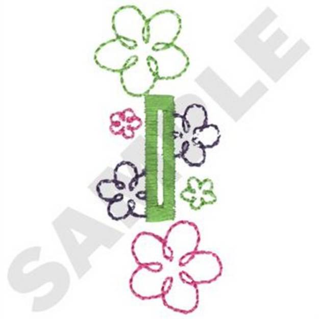 Picture of Funky Flowers Buttonhole Machine Embroidery Design