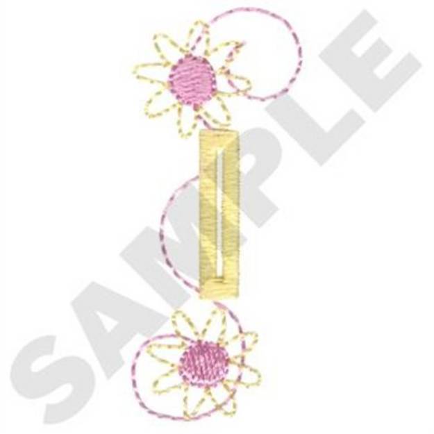 Picture of Flower Swirl Buttonhole Machine Embroidery Design