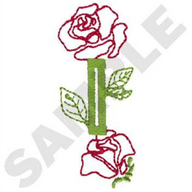 Picture of Rose Buttonhole Machine Embroidery Design