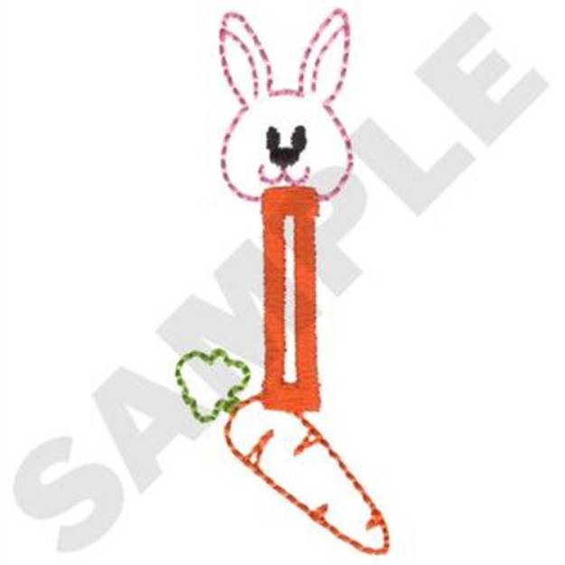 Picture of Bunny Buttonhole Machine Embroidery Design