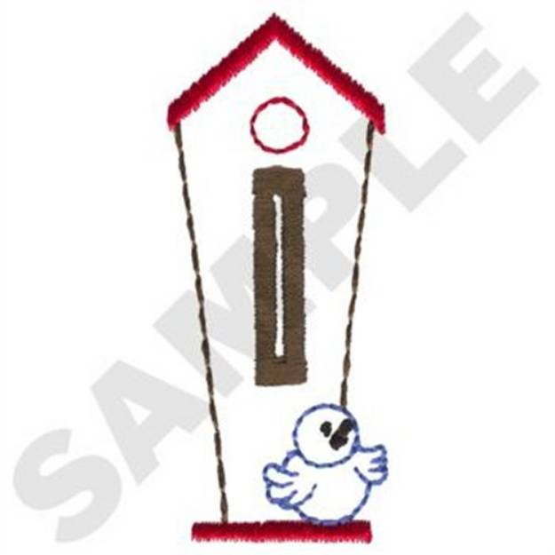 Picture of Birdhouse Buttonhole Machine Embroidery Design