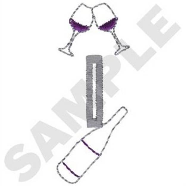 Picture of Wine Buttonhole Machine Embroidery Design