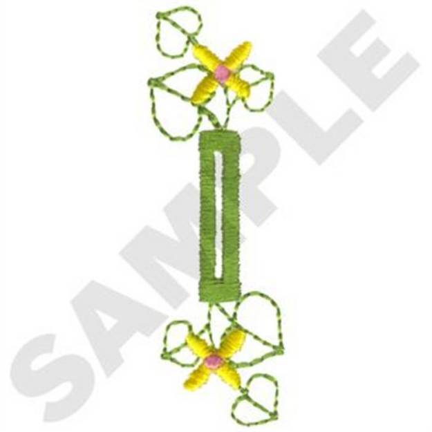 Picture of Flowers Buttonhole Machine Embroidery Design